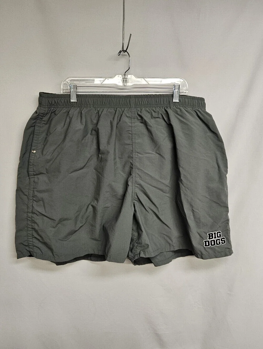 Big Dogs Swim Trunks Shorts Mens 2XL Green Outdoor Pull On Elastic